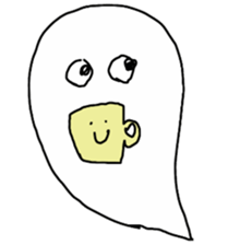 Surprised ghost and snowy district Corgi sticker #9770059