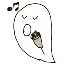 Surprised ghost and snowy district Corgi sticker #9770061