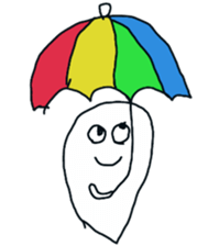 Surprised ghost and snowy district Corgi sticker #9770063