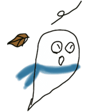 Surprised ghost and snowy district Corgi sticker #9770064