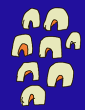 Surprised ghost and snowy district Corgi sticker #9770069