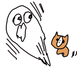 Surprised ghost and snowy district Corgi sticker #9770070