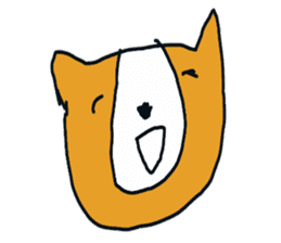 Surprised ghost and snowy district Corgi sticker #9770071