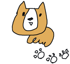 Surprised ghost and snowy district Corgi sticker #9770073