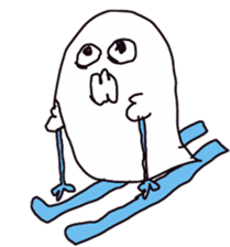 Surprised ghost and snowy district Corgi sticker #9770078