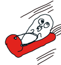 Surprised ghost and snowy district Corgi sticker #9770079