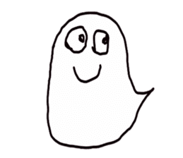 Surprised ghost and snowy district Corgi sticker #9770088