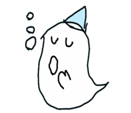 Surprised ghost and snowy district Corgi sticker #9770089