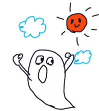 Surprised ghost and snowy district Corgi sticker #9770090