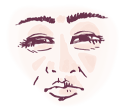 Reaction of the woman face 2 sticker #9770578