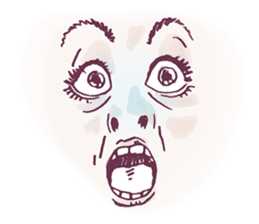 Reaction of the woman face 2 sticker #9770579