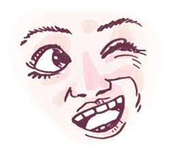 Reaction of the woman face 2 sticker #9770583