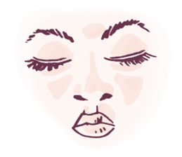 Reaction of the woman face 2 sticker #9770584