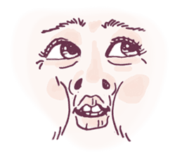 Reaction of the woman face 2 sticker #9770585