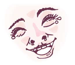 Reaction of the woman face 2 sticker #9770587