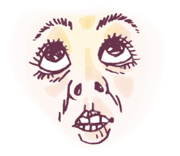 Reaction of the woman face 2 sticker #9770588