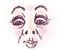 Reaction of the woman face 2 sticker #9770589