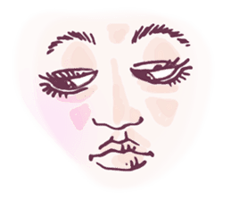 Reaction of the woman face 2 sticker #9770590