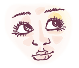 Reaction of the woman face 2 sticker #9770592