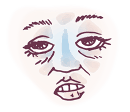 Reaction of the woman face 2 sticker #9770593