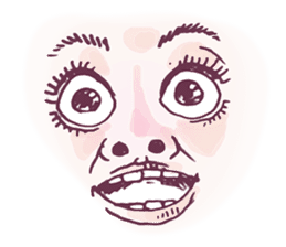 Reaction of the woman face 2 sticker #9770594