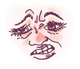 Reaction of the woman face 2 sticker #9770595