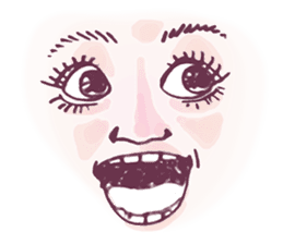 Reaction of the woman face 2 sticker #9770599