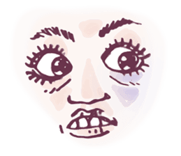 Reaction of the woman face 2 sticker #9770600