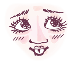 Reaction of the woman face 2 sticker #9770605