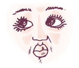 Reaction of the woman face 2 sticker #9770606