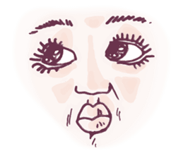 Reaction of the woman face 2 sticker #9770606