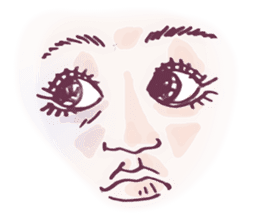 Reaction of the woman face 2 sticker #9770607