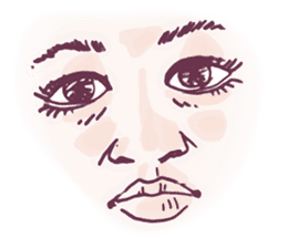 Reaction of the woman face 2 sticker #9770608