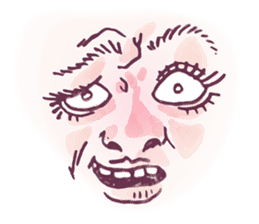 Reaction of the woman face 2 sticker #9770610