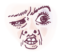 Reaction of the woman face 2 sticker #9770611