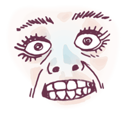 Reaction of the woman face 2 sticker #9770613