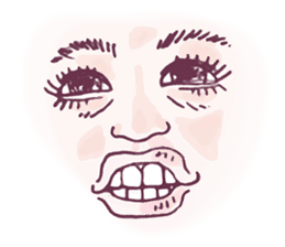 Reaction of the woman face 2 sticker #9770614