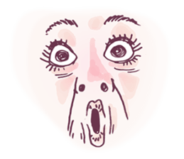 Reaction of the woman face 2 sticker #9770615