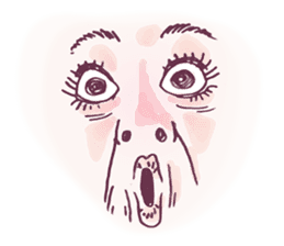 Reaction of the woman face 2 sticker #9770615