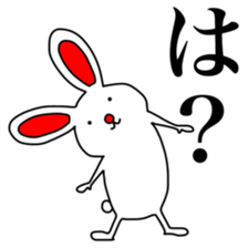 Serious look of rabbit sticker #9770736