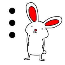 Serious look of rabbit sticker #9770741