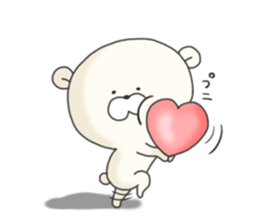KUMAMOTCHI5-Cute White Bear sticker #9771819