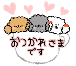 It is an honorific softly. toy poodle sticker #9771899