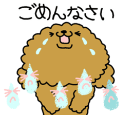 It is an honorific softly. toy poodle sticker #9771908