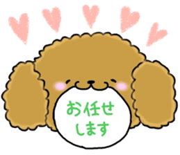 It is an honorific softly. toy poodle sticker #9771912