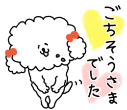 It is an honorific softly. toy poodle sticker #9771923