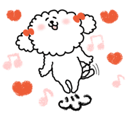 It is an honorific softly. toy poodle sticker #9771931