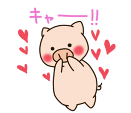 Lovery fat pig sticker #9772498