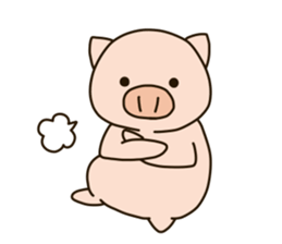 Lovery fat pig sticker #9772502