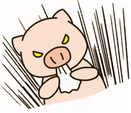 Lovery fat pig sticker #9772504